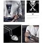 Unisex Titanium Stainless Steel V for Vendetta Clown Mask Hip-hop Charm Pendant Necklace