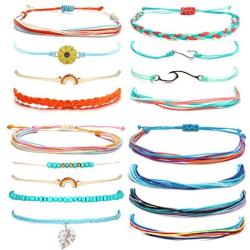 choice of all Boho String Bracelets for Women Adjustable Braided Waterproof Beach Anklets for Teen Girls