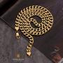 KRKC&CO 6/9/12mm Miami Cuban Link Chain for Men, 18K Gold Plated Stainless Steel Anti-Tarnish Anti-Allergies Hip Hop Rapper Chain Necklace for Men, 18 20 22 24 26 inches