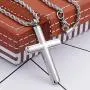 Molike Simple Stainless Steel Cross Pendant Necklace Men Women, 20-24 Inch Twist Rope Chain Molike Simple Stainless Steel Cross Pendant Necklace Men Women, 20-24 Inch Twist Rope Chain