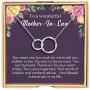 WISHMISS Mom Gifts, Gifts for Mom, 925 Sterling Silver Two Circle Interlocking Necklace for Women