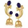 Efulgenz Indian Bollywood 14K Gold Plated Crystal Kundan Pearl Leaf Style Jhumka Jhumki Earrings Jewelry Set Efulgenz Indian Bollywood 14K Gold Plated Crystal Kundan Pearl Leaf Style Jhumka Jhumki Earrings Jewelry Set