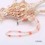 JYX Pearl Jewelry Set Beautiful 5×6.5mm White Rice-shape Freshwater Pearl with Pink Mini Coral Beads Necklace Bracelet Set