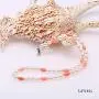 JYX Pearl Jewelry Set Beautiful 5×6.5mm White Rice-shape Freshwater Pearl with Pink Mini Coral Beads Necklace Bracelet Set