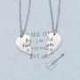redrain BFF Necklace for 2-Split Valentine Heart Necklace Together Forever Never Apart Best Friends His Always Angel Her Warrior Pendant Friendship Necklace Set