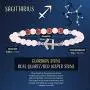 Juvale Zodiac Sagittarius Bracelet, Rose Quartz Red Jasper Beads, One Size Juvale Zodiac Sagittarius Bracelet, Rose Quartz Red Jasper Beads, One Size