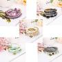 LOYALLOOK 6 Sets Bohemian Stackable Bead Bracelets for Women Stretch Bangles Bohemian Style Stretch Multilayered Bracelet Set