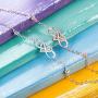 BlingGem Bracelets for Women 925 Sterling Silver Dainty Religious Cross Faith Infinity Heart Love Symbol Sideways Cross God Blessed Bracelet Confirmation Mothers Gift for Mom Women