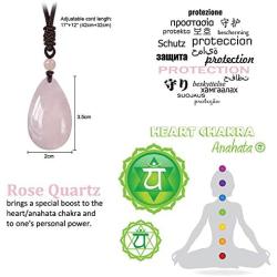 OCARLY Natural Gemstone Drop Pendant Necklace Healing Stone Crystal Chakra Protection Rock Cord Jewelry