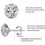 TTVOVO 925 Sterling Silver Stud Earrings Princess Cut Cubic Zirconia Sparkling Simulated CZ Diamond Earrings for Women Men Round 4 Prong Ear Studs Piercing Earrings Hypoallergenic Jewelry Gifts, 4MM