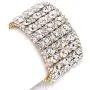 EVER FAITH Womens Round Shaped Austrian Crystal Wedding 3 Layers Luxury Elastic Stretch Bracelet EVER FAITH Womens Round Shaped Austrian Crystal Wedding 3 Layers Luxury Elastic Stretch Bracelet