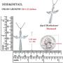 YL Cross Necklace 925 Sterling Silver Angel Wings Pendant Teardrop Cubic Zirconia Criss Jewelry