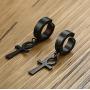 GUNGNEER Ankh Cross Stainless Steel Earrings Egyptian Pyramid Jewelry Accessories Men Women