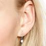 Trendy Circular Disc Thread Slide-Through .925 Sterling Silver Earrings