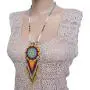 Handmade Beaded Indian Fashion Jewelry Yellow Mix Seed Beaded Star Designer Necklace Earrings set S-53-SB-9 24 X 2.6