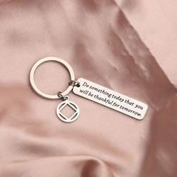 AKTAP NA Gift Sober Keychain Addiction Recovery Gift Do Something Today That You Will Be Thankful for Tomorrow Sobriety Gift Narcotics Anonymous Jewelry