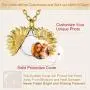 Custom4U Sunflower Locket Necklace for Women 18K Gold Plated Sunflower Angel Wing Locket Necklace That Holds Picture with Chain 18 Inch Custom Jewelry Personalized Photo Locket Necklace for Girls
