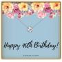 KEDRIAN 40th, 50th, 60th, 70th Birthday Necklace, 925 Sterling Silver, Birthday Gifts Necklaces for Women, Pendant Gift for 40, 50, 60, 70 Year Old Woman Birthday, Ideas for Birthday Gifts for Her