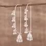 NOVICA .925 Sterling Silver Dangle Earrings Radiant Chimes NOVICA .925 Sterling Silver Dangle Earrings Radiant Chimes