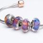 ATHENAIE Murano Glass 925 Sterling Silver Core Faceted Purple Dreamland Charms Bead for Bracelet