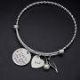 Memorial Necklace I Used to Be His Angel Now Hes Mine Necklace/Bracelet Daddy, in Memory of Loved One Dad