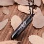 BY Bullet Black Cremation Ashes Urn Necklace Memorial Pendant Keepsake Stainless Steel Jewelry