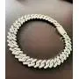 Fantex 20mm Iced Out Luxury Cuban Link Chain, Full Pave Shiny 5A Lab Diamond Hip Hop Gold Plated Necklace with Box Clasp for Men Women