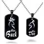 Hsumonre Elk Matching Heart Necklace Stainless Steel Pendant Deer Relationship Jewelry Promise Couple Gift for Lover Hsumonre Elk Matching Heart Necklace Stainless Steel Pendant Deer Relationship Jewelry Promise Couple Gift for Lover