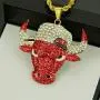 CANNE Hip Hop Bull Head Necklace 18K Gold Jewelry Tauren Plated Lab Simulation Diamond Ice Out Chain Mens Rap Street Costume Hemp Chain Necklace 30 Inch.