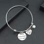 Ribukat Wedding Jewelry Aunt of The Groom Bangle Bracelet Thank You for Your Constant Love and Support Wedding Gift for Aunt