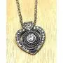 Mini Petite Open Heart clear Rhinestone Pendant Charm Necklace 18 inch and Hold One 12mm Mini Snap My Prime Gifts