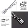 ChainsHouse Adjustable V Bar/Heart/Lock/Looped Bar/Looped Bar Simple Fashion Personalized Pendant Long Layered Y Chain Necklace for Women Girls, Fashion Jewelry, Custom Available, Send Gift Box