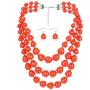 KOSMOS-LI 5 Colors Acrylic Beads Statement Strand Necklaces