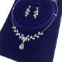 Roseeden Bridal Zirconia Necklace and Earrings Set CZ Wedding Jewelry for Brides and Bridesmaids RE8070