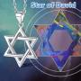 Silvora Sterling Silver Star of David Pendant Necklace with 22 in Rolo Chain Megan Cross Jewelry for Women