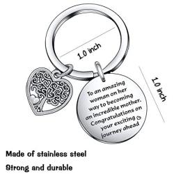 Mommy to Be Jewelry Pregnant Friend Gift Pregnancy Baby Announcement Keychain Gift for Women Best Friends