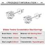 Sllaiss Constellation Zodiac Earrings Set With Austrian Cubic Zirconia Birthstone Zodiac Sign 925 Sterling Silver Horoscope Gifts Birthday Gift for Women