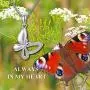 Butterfly Cremation Jewelry 925 Sterling Silver Urn Necklace Ashes Keepsake Hair Memorial Pendant Always in My Heart Locket for Women Butterfly Cremation Jewelry 925 Sterling Silver Urn Necklace Ashes Keepsake Hair Memorial Pendant Always in My Heart Locket for Women