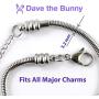 Dave The Bunny Squirrel Bracelet | Stainless Steel Snake Chain Bracelet