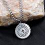 Stainless Steel Christian Coin Pendant Necklace Faith Can Move Mountains Matthew 19:20 with Mustard Seed Charms