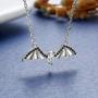 APOTIE 925 Sterling Silver Bat Pendant Necklace Jewelry Gift for Women Teen Girl