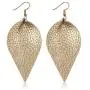 Bohemian Lightweight Genuine Real Leather Geometric Drop Statement Earrings - Petal Leaf Feather, Teardrop Dangles Bohemian Lightweight Genuine Real Leather Geometric Drop Statement Earrings - Petal Leaf Feather, Teardrop Dangles