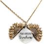 AddFavor Butterfly Pendant Necklace Flower Locket Gold Silver Jewellery Gifts Neaklace for Women Girls