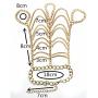 JoJo & Lin Halloween Jewelry Gold Tone Dangling Hand Chain Harness Bracelet With Finger Ring