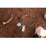 FLODANCER Blood Thinner Medical Alert ID Bangle Bracelet - Live Laugh Love Jewelry for Women Girls