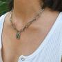 GVUSMIL Y Lock Pendant Necklace for Women Men Long Chain Punk Multilayer Choker Key and Lock Necklaces for Girls Boys Gift