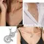 Music Note Heart of Treble and Bass Clef Necklace Women 925 Sterling Silver Infinity Love Musician Pendant Fans Music Symbol Jewelry