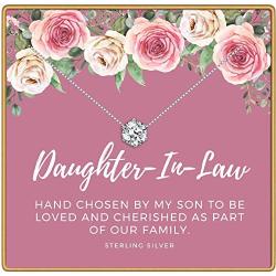 KEDRIAN Daughter In Law Necklace, 925 Sterling Silver, Daughter In Law Gifts, Mothers Day Gifts For Daughter In Law, Daughter In Law Gifts From Mother In Law, Best Daughter In Law Gift For Women