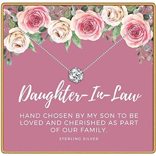 KEDRIAN Daughter In Law Necklace, 925 Sterling Silver, Daughter In Law Gifts, Mothers Day Gifts For Daughter In Law, Daughter In Law Gifts From Mother In Law, Best Daughter In Law Gift For Women