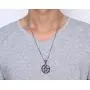 Stainless Steel Powerful Pentacle Necklaces Pentagram, Wicca Traditional Seal of Solomon Pendant, 23.5 Inch Curb Chain